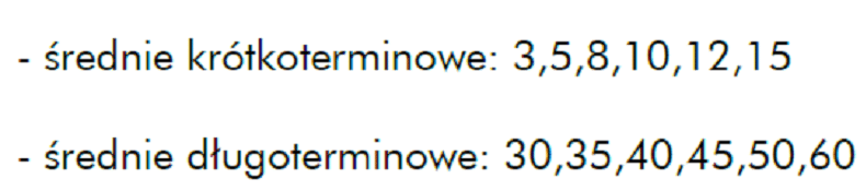 średnie któtkoterminowe i średnie długoterminowe
