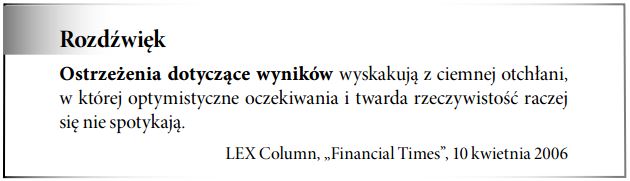 Ostrzeżenie dotyczące wyników