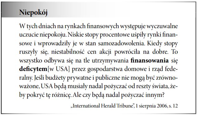 Finansowanie się deficytem