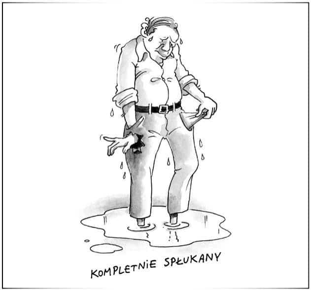 Kompletnie spłukany