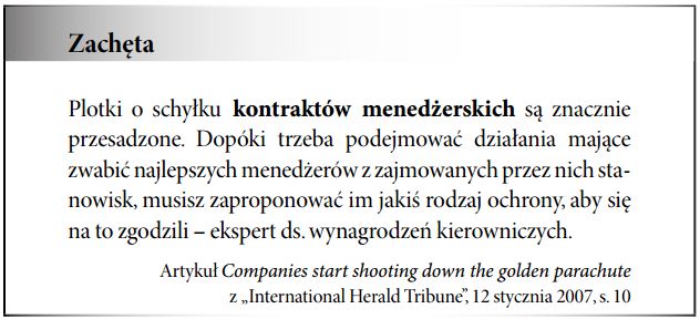 Kontrakty menedżerskie