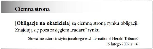 Obligacje na okaziciela