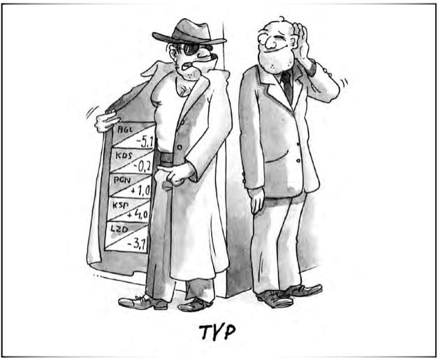 Poufna informacja o kursach akcji na giełdzie