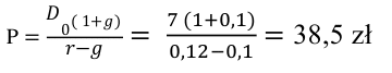 Wzór model Gordona