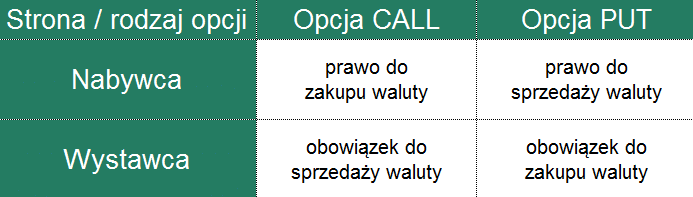 Opcje walutowe