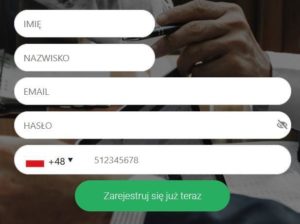 Formularz rejestracji QProfit