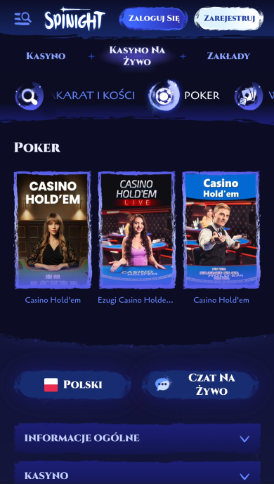 legalny poker w Spinight